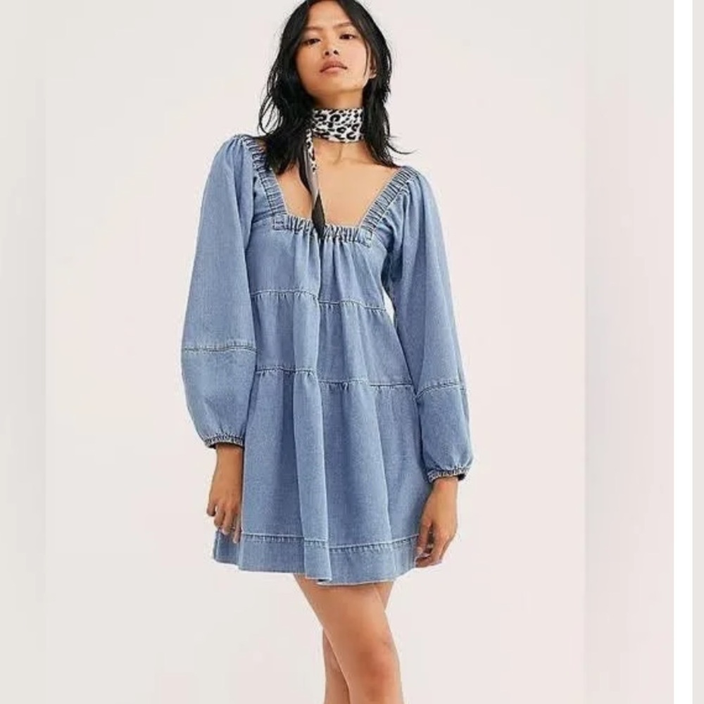 Free people square neck western dress
